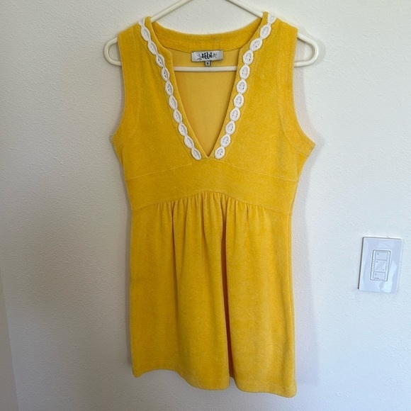 Tibi Dresses & Skirts - Tibi Yellow Terrycloth Swim Cover-Up / Summer Dress Size S — Beach Ready!
